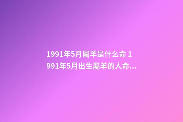 1991年5月屬羊是什么命 1991年5月出生屬羊的人命運(yùn)好壞-第1張-觀點(diǎn)-玄機(jī)派